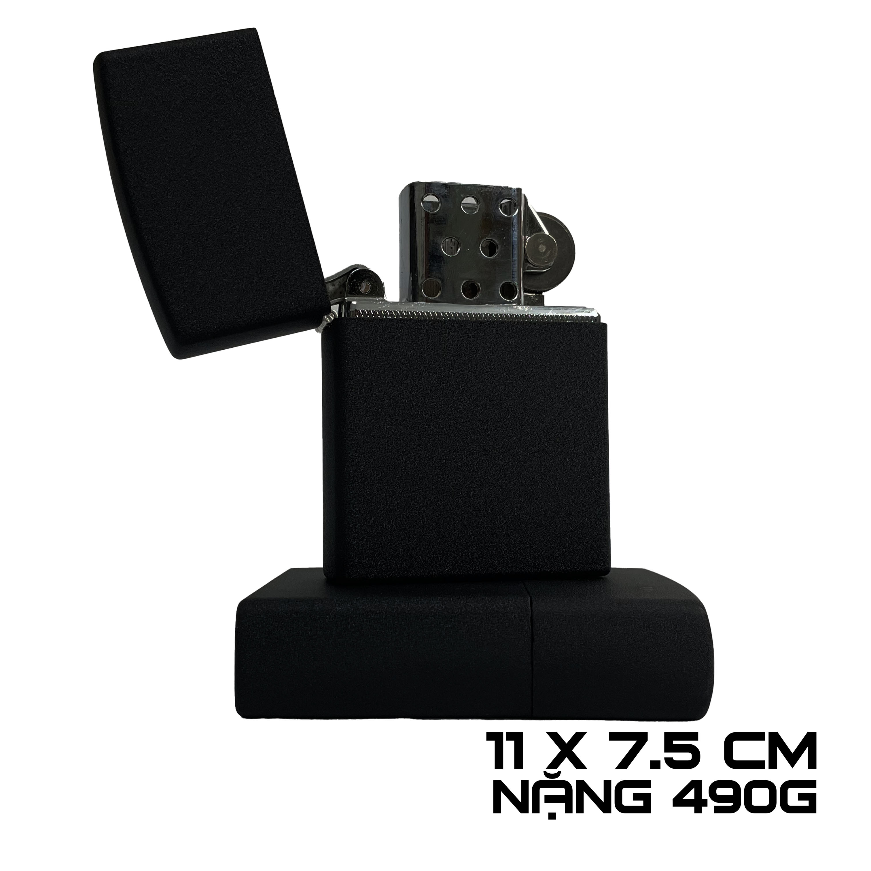 Bật lửa Size To - Sài xăng đá bấc 11 x 7,5cm Nặng 490g - Sản phẩm chắc chắn phải thêm vào bộ sưu tập cho quý ông