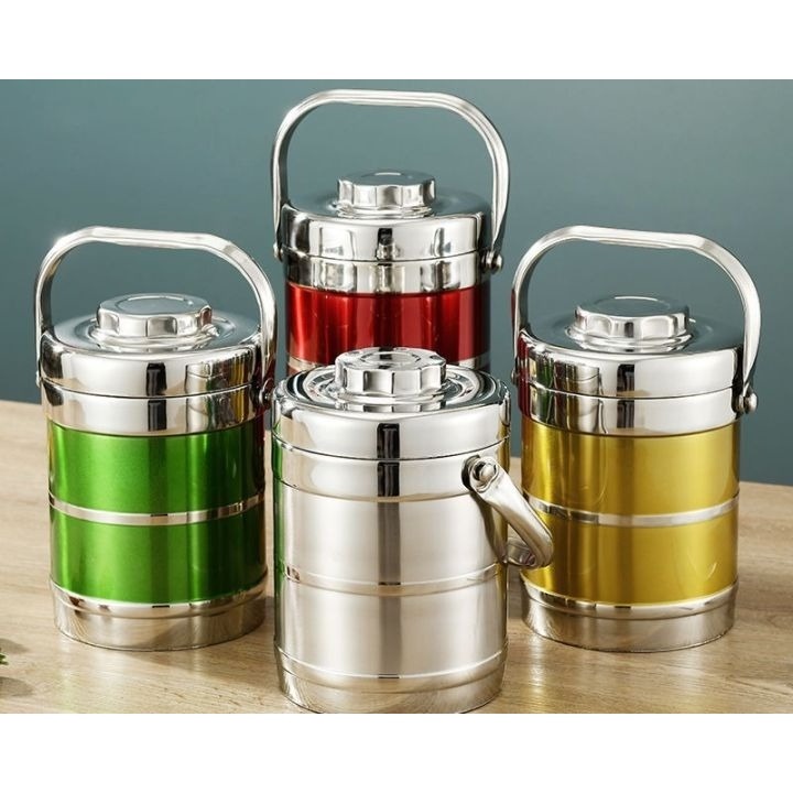Camen,Cặp lồng Inox 3 tầng 2L siêu to, siêu tiện dụng