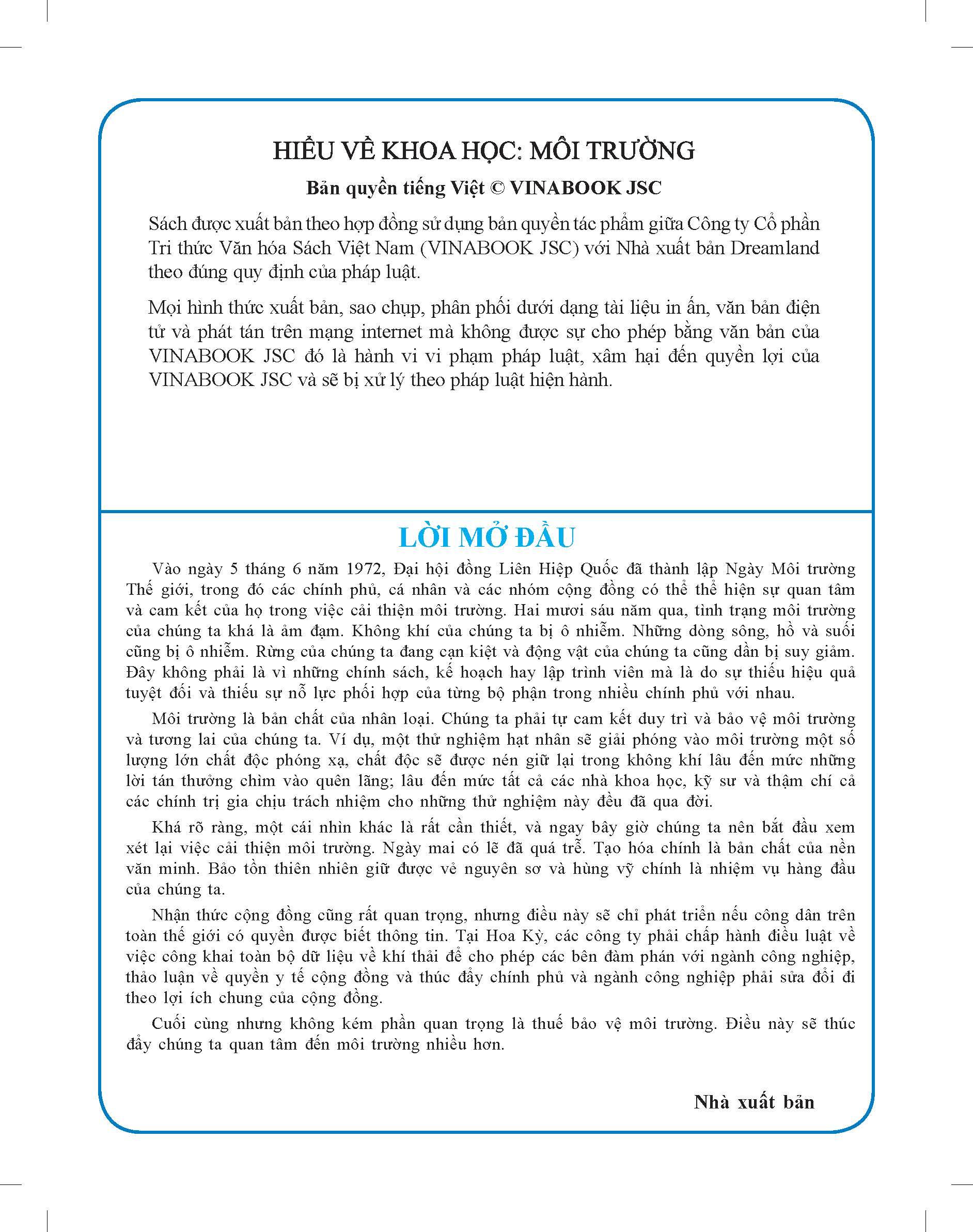 Hiểu Về Khoa Học - Môi trường