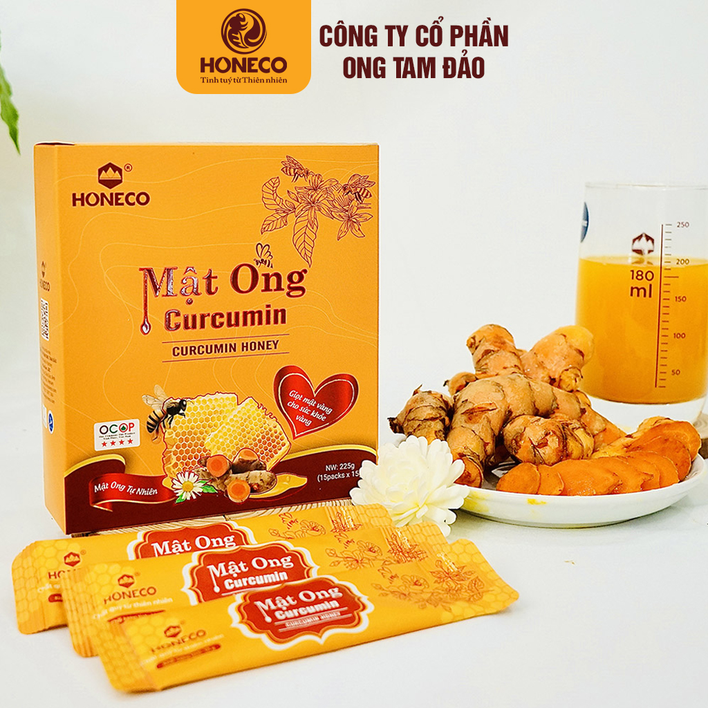 Mật ong nghệ Curcumin HONECO (Hộp 15 gói x 15g)