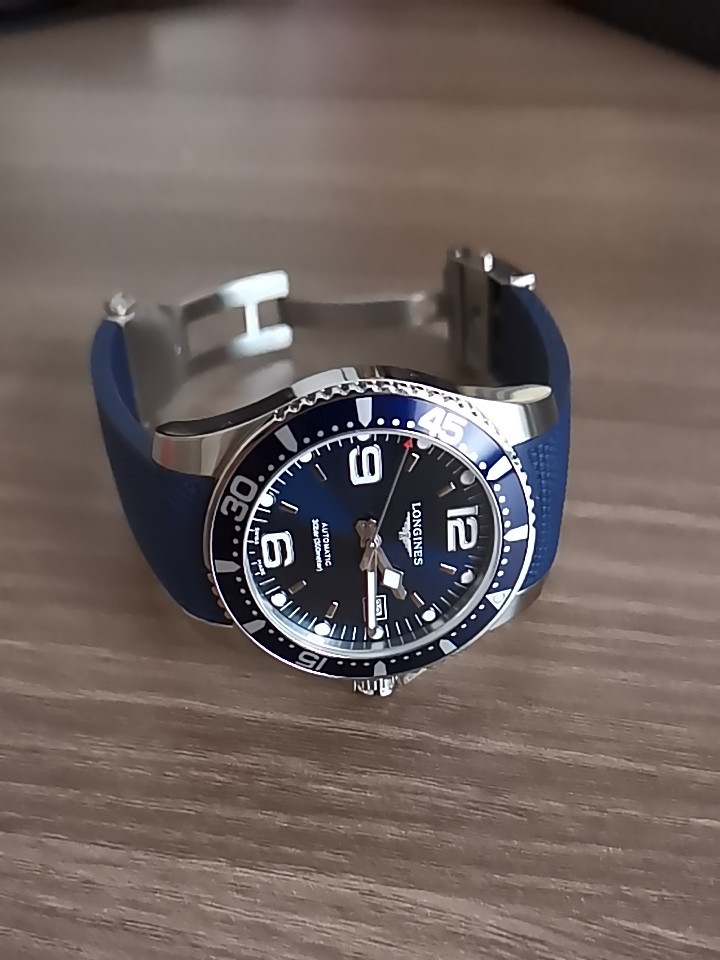Dây cao su 21mm cao cấp cho Longines Hydroconquest
