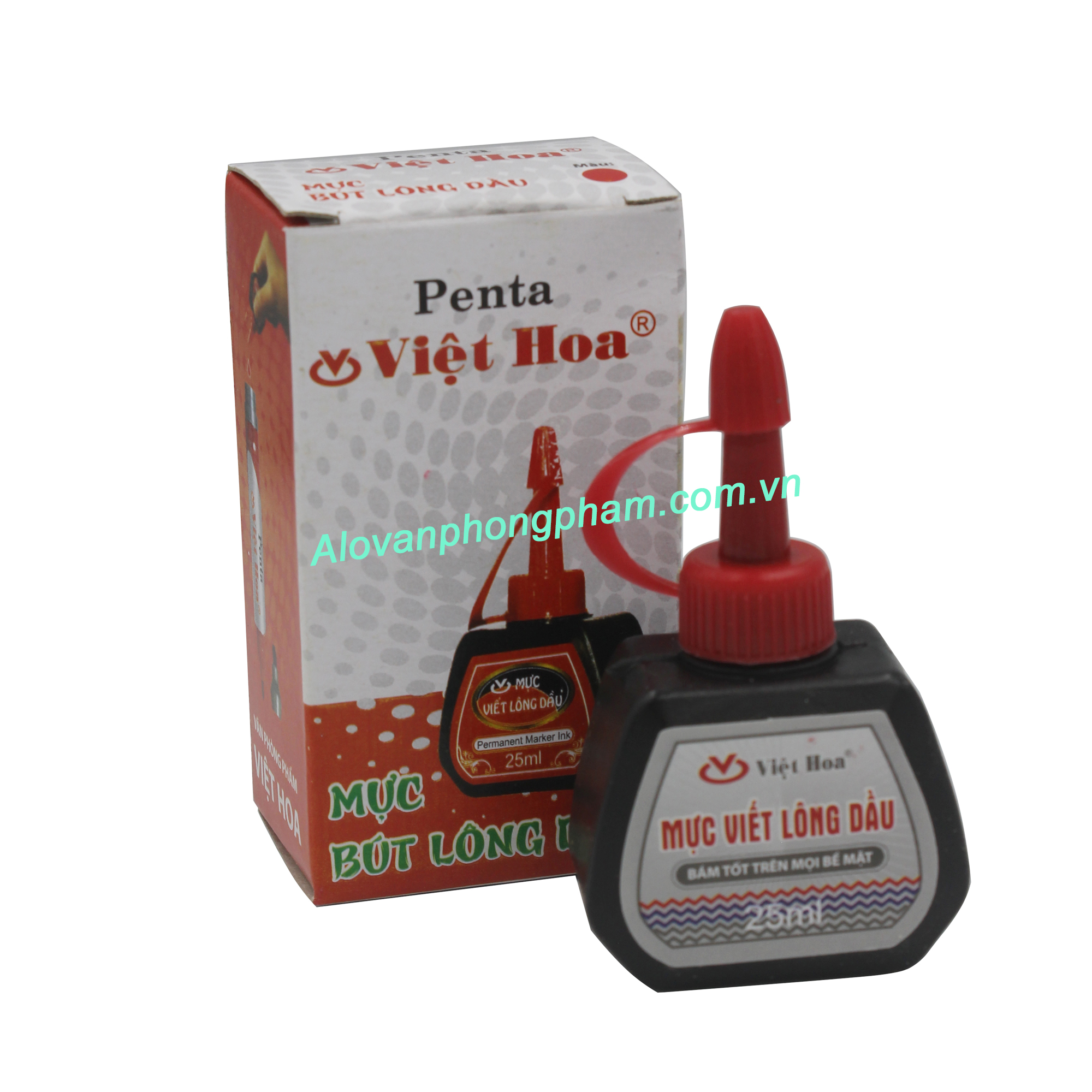 Mực lông dầu Penta 25ml 3 Màu xanh, Đỏ, Đen SUKADO