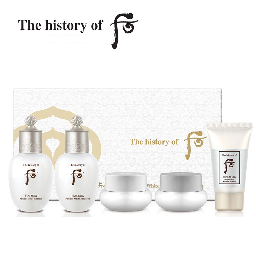 Bộ dưỡng trắng tri thâm nám tàn nhang Whoo Radiant White 5pcs Special Gift Kit 61ml