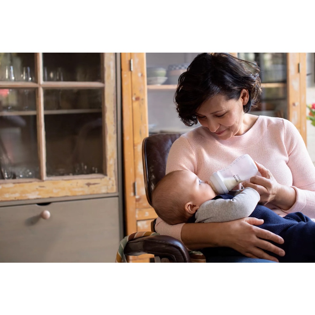 Bình sữa AVENT Natural 330ml mẫu mới ( Núm số 4 , 3 tháng +)