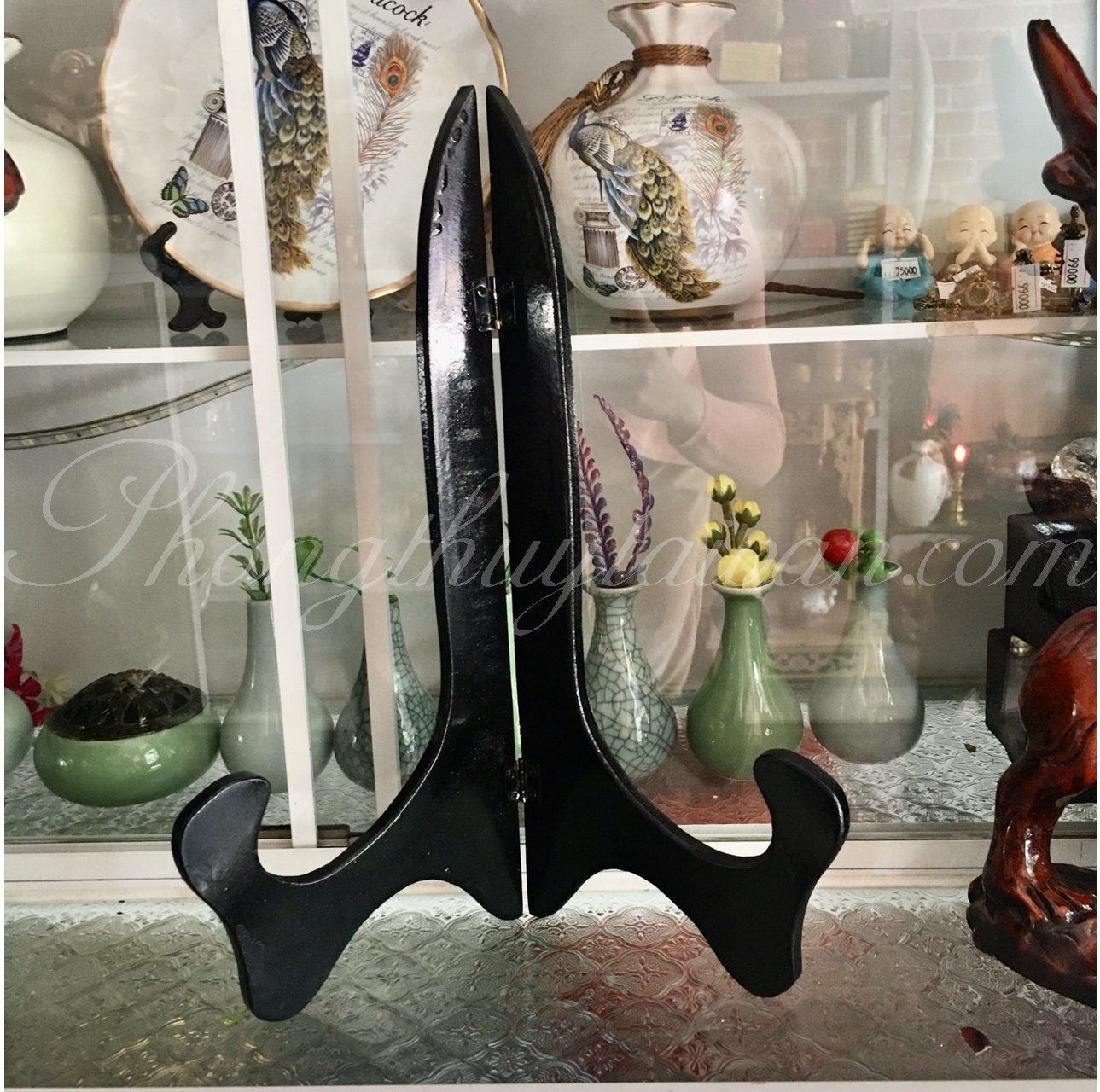 Đế gỗ kẹp đen kê liểng thờ, bài vị 25cm, 30cm, 35cm, 40cm