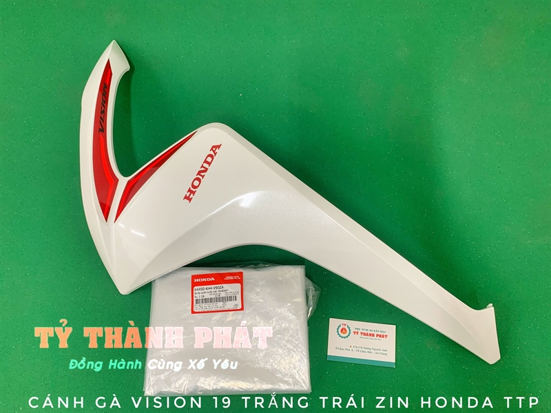 Tem B cánh bửng Vision 18 xe Trắng Trái (Miếng)
