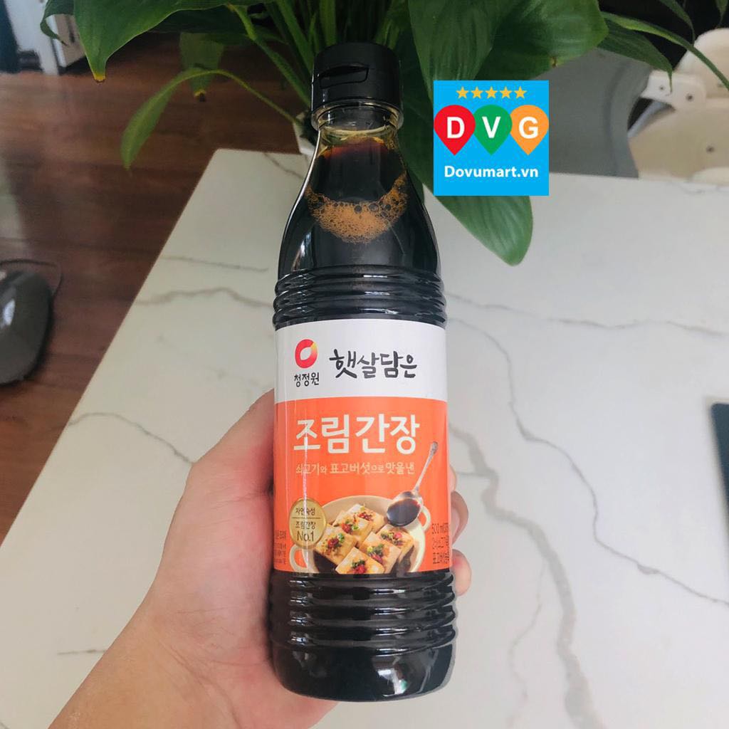 Nước Tương Xì Dầu Chuyên Dùng Cho Các Món Kho Rim Chung Jung One Hàn Quốc ( Chai 500ml)