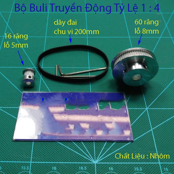 puli  bộ puli  bộ puli 16  60 răng và dây đai