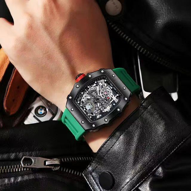 Best-selling new Richard Mille online celebrity with the same high-end diamond-encrusted hollow fashion quartz watch men's student watch