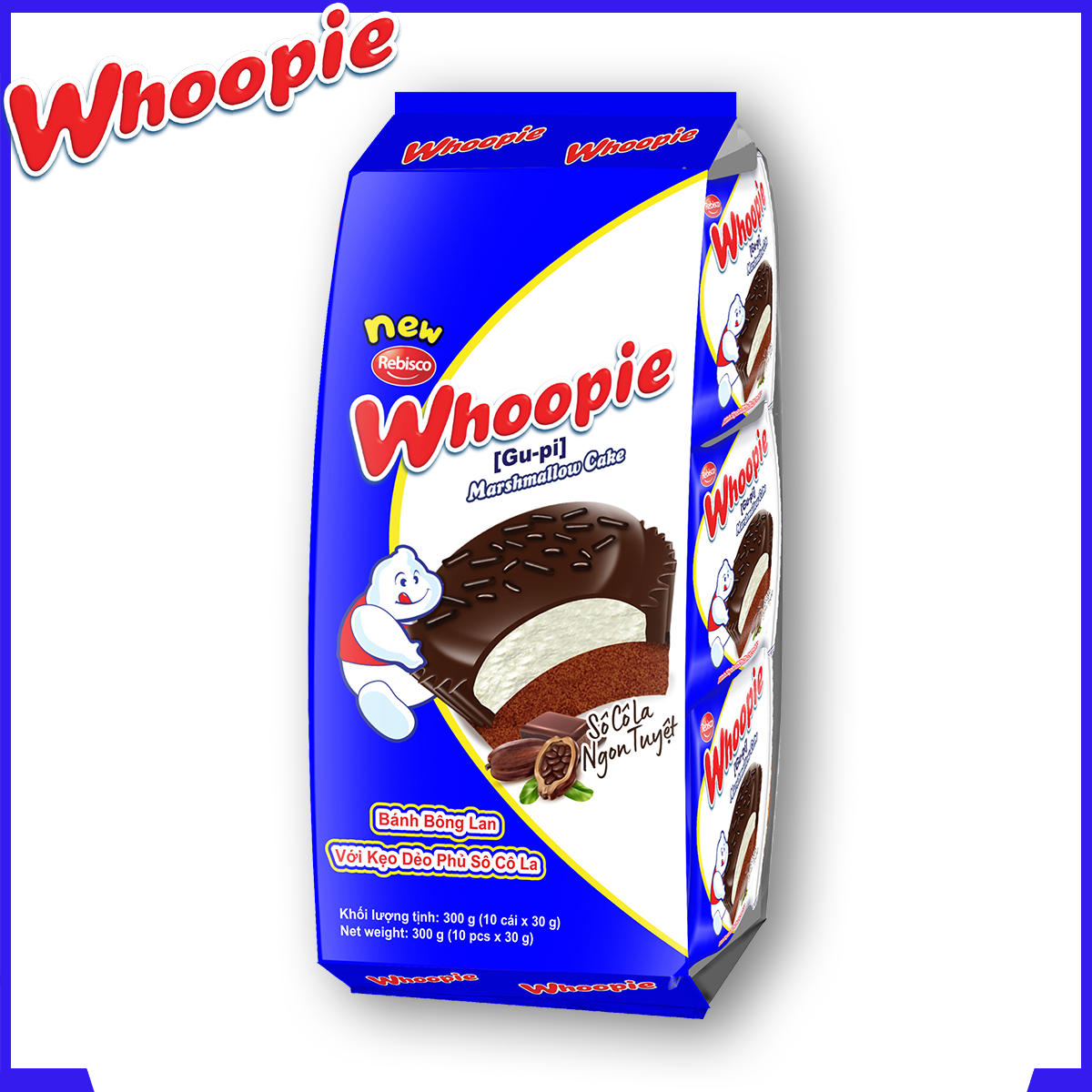 Bánh Bông Lan Chocolate Whoopie Với Kẹo Dẻo Marshmallow Phủ Sôcôla