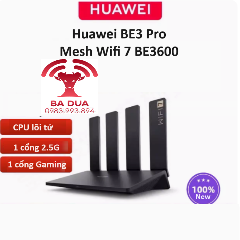 Bộ Phát Wifi Mesh Wifi 7 Huawei BE3 Pro 2.5G BE3600