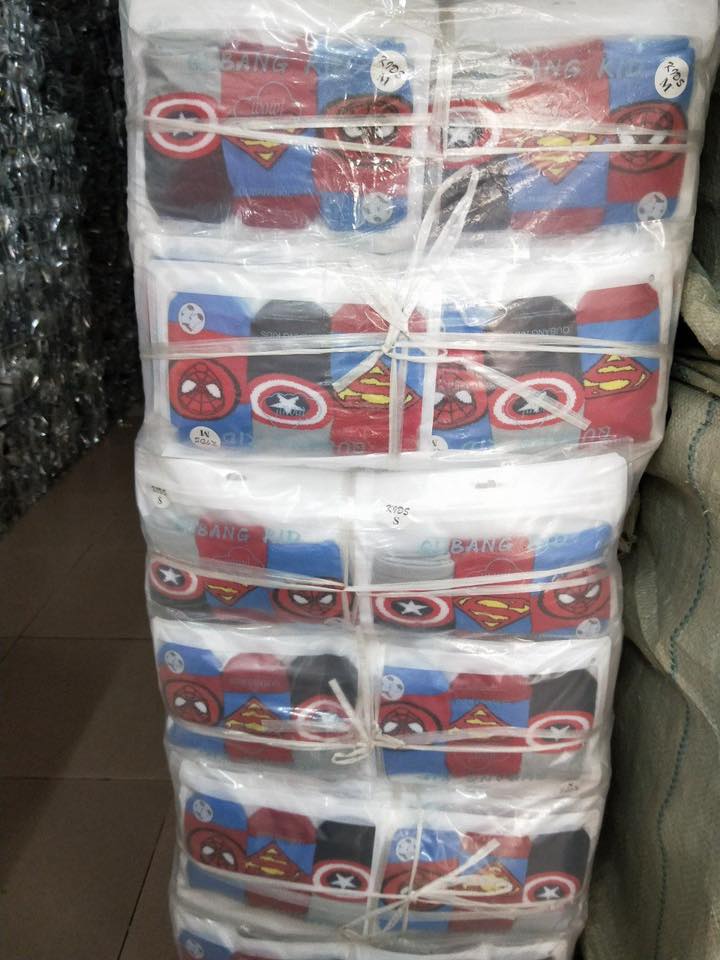 Combo 3 đôi tất hình siêu nhân cho bé