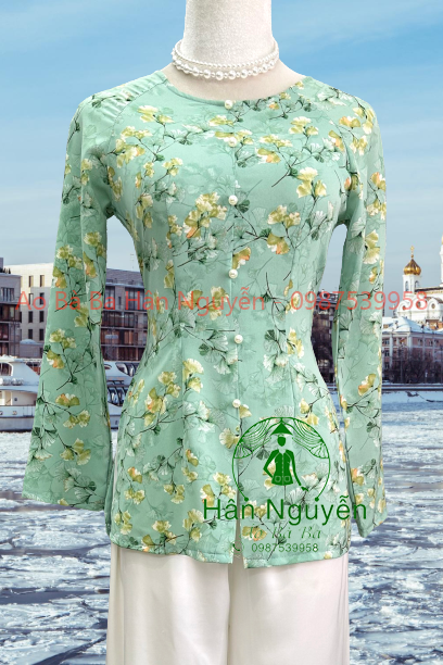 ÁO BÀ BA DÂY KÉO HOA GIÓ + QUẦN