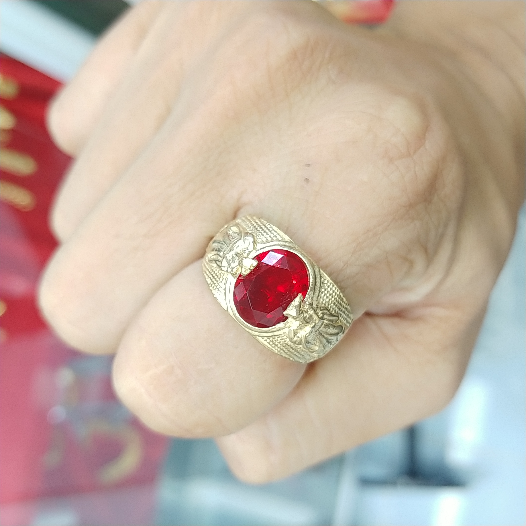 Nhẫn Thần Tài Cao Cấp Vonfram- Dùng Không Phai Màu- Bảo Hành 5 Năm Dùng