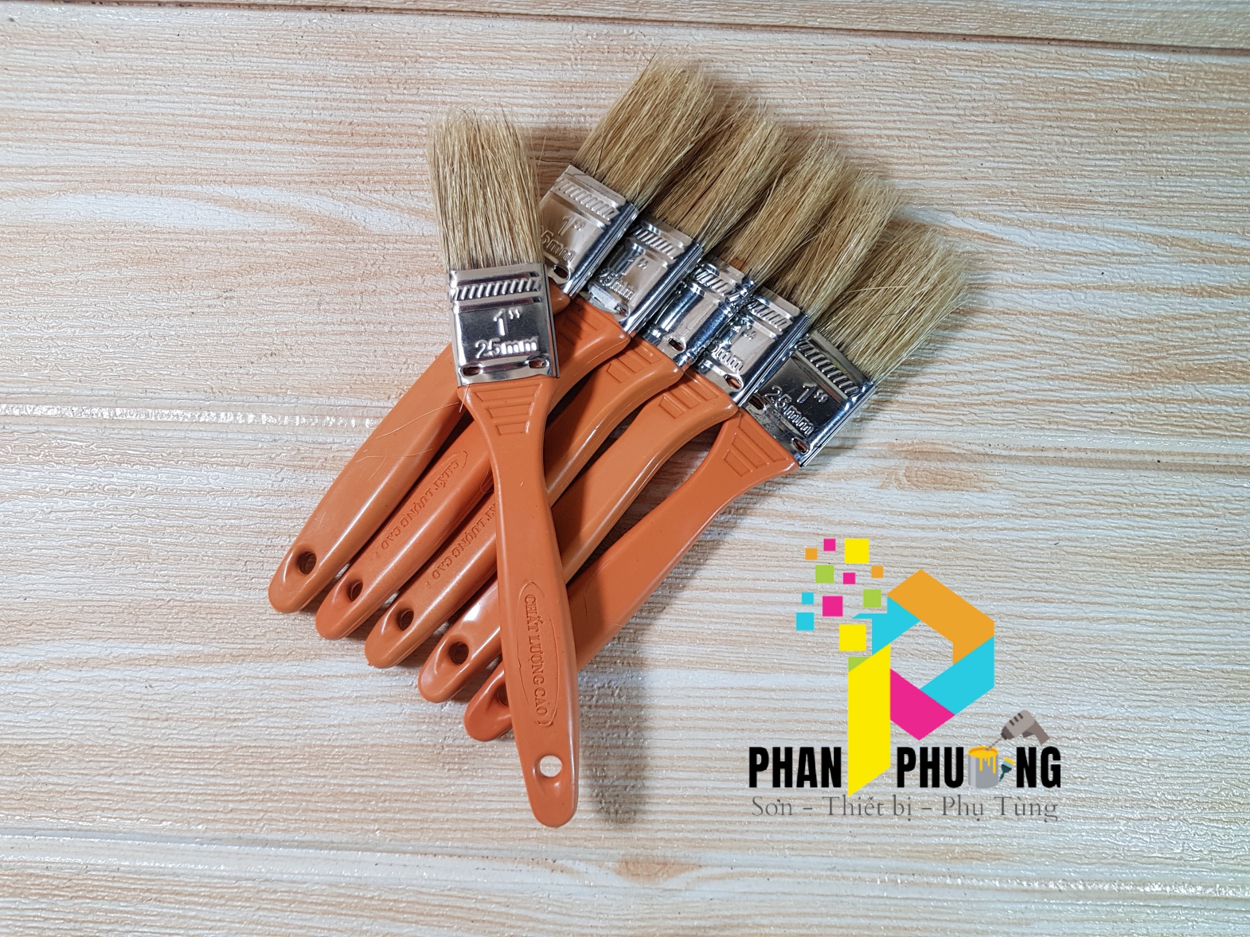 CỌ SƠN, CỌ CÁN NHỰA 25mm CHẤT LƯỢNG
