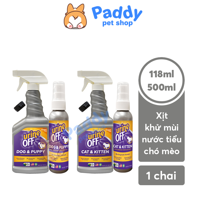 Xịt Khử Mùi Nước Tiểu, Chất Thải Chó Mèo Urine Off (Nhập khẩu Mỹ)