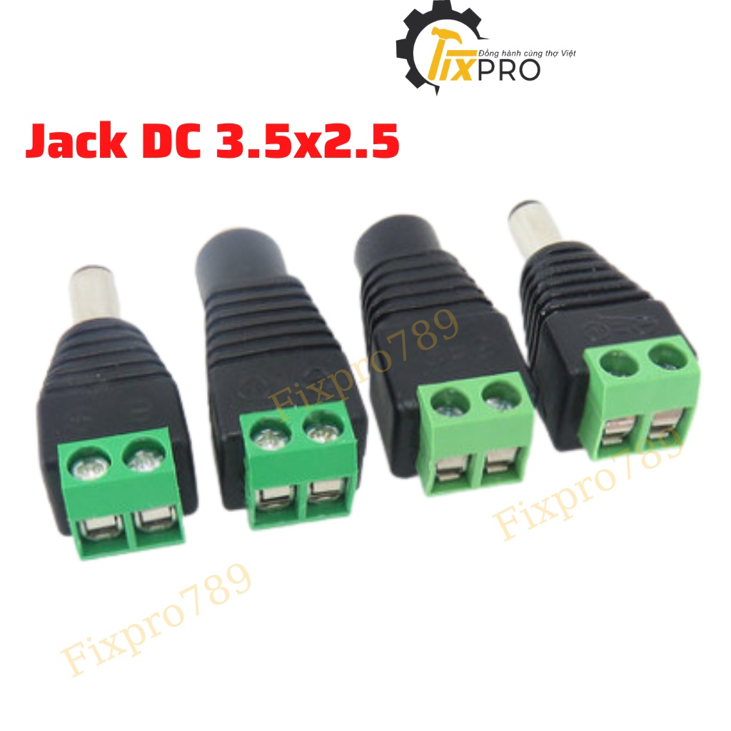 ( 5 chiếc ) Jack nguồn DC cái 5.5x2.5mm đấu dây dùng vít