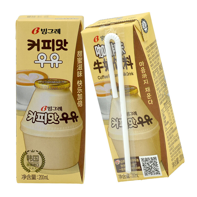 [ Thùng 24 Hộp ] Sữa Tươi Binggrae Coffee 200ml - Nhập Khẩu Hàn Quốc