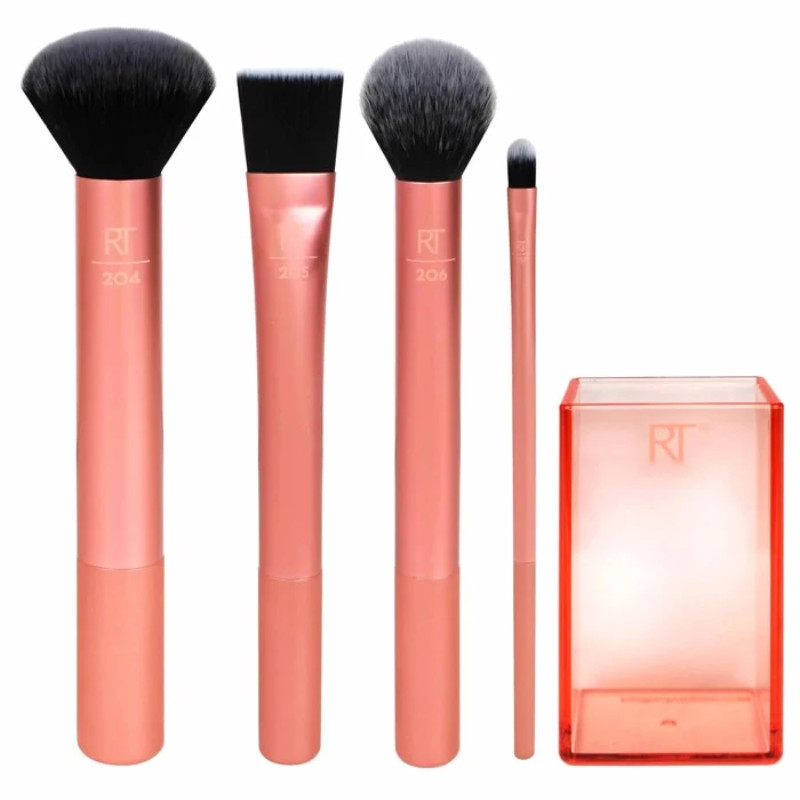Bộ Cọ 4 Cây Kèm Khay Đựng - REAL TECHNIQUES Flawless Base Set