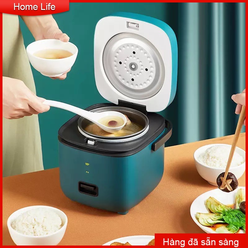 POCKETOP Nồi cơm điện mini lòng chảo chống dính, Rice Cooker thích hợp cho 1-2 người Dung tích 1.2L Electric Cooker