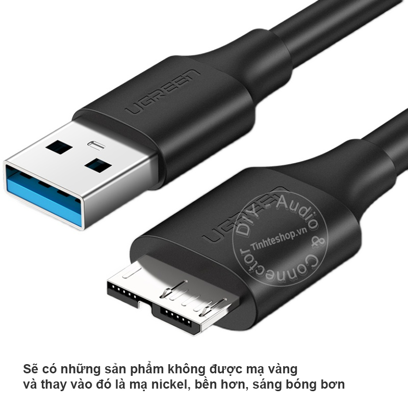 Cáp USB 3.0 cắm cho Ổ cứng di động 2.5'' Ugreen US130 0.25M đến 2M - Dây USB 3.0 AM sang Micro BM