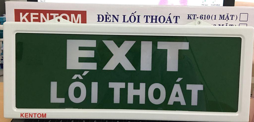 Đèn Exit thoát hiểm Kentom 2 mặt KT120