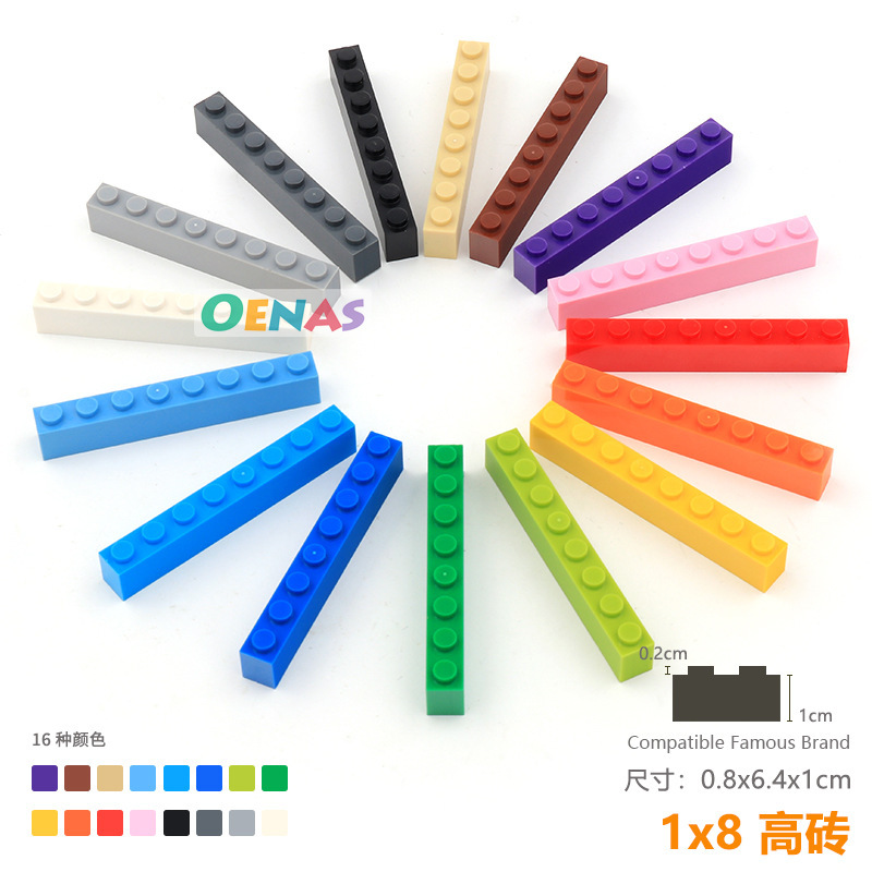 COMBO 100Gram Gạch 1x8x3(H) NO.013 - Phụ Kiện MOC Brick