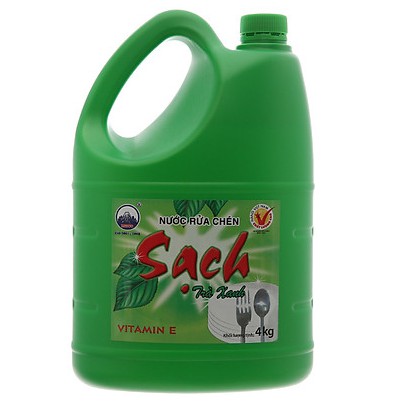 Nước rửa chén Sạch trà xanh 4kg