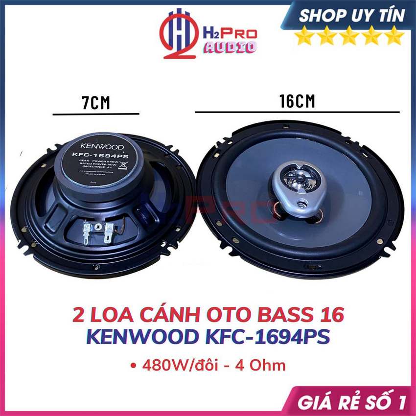 Loa Cánh Ô Tô Kenwood Cỡ 4 - 10Cm, 5 - 13Cm, 6 - 16Cm ( Giá 2 Cái ), Loa Oto Cao Cấp, Lời Sáng, Bass Lực - H2Pro Audio
