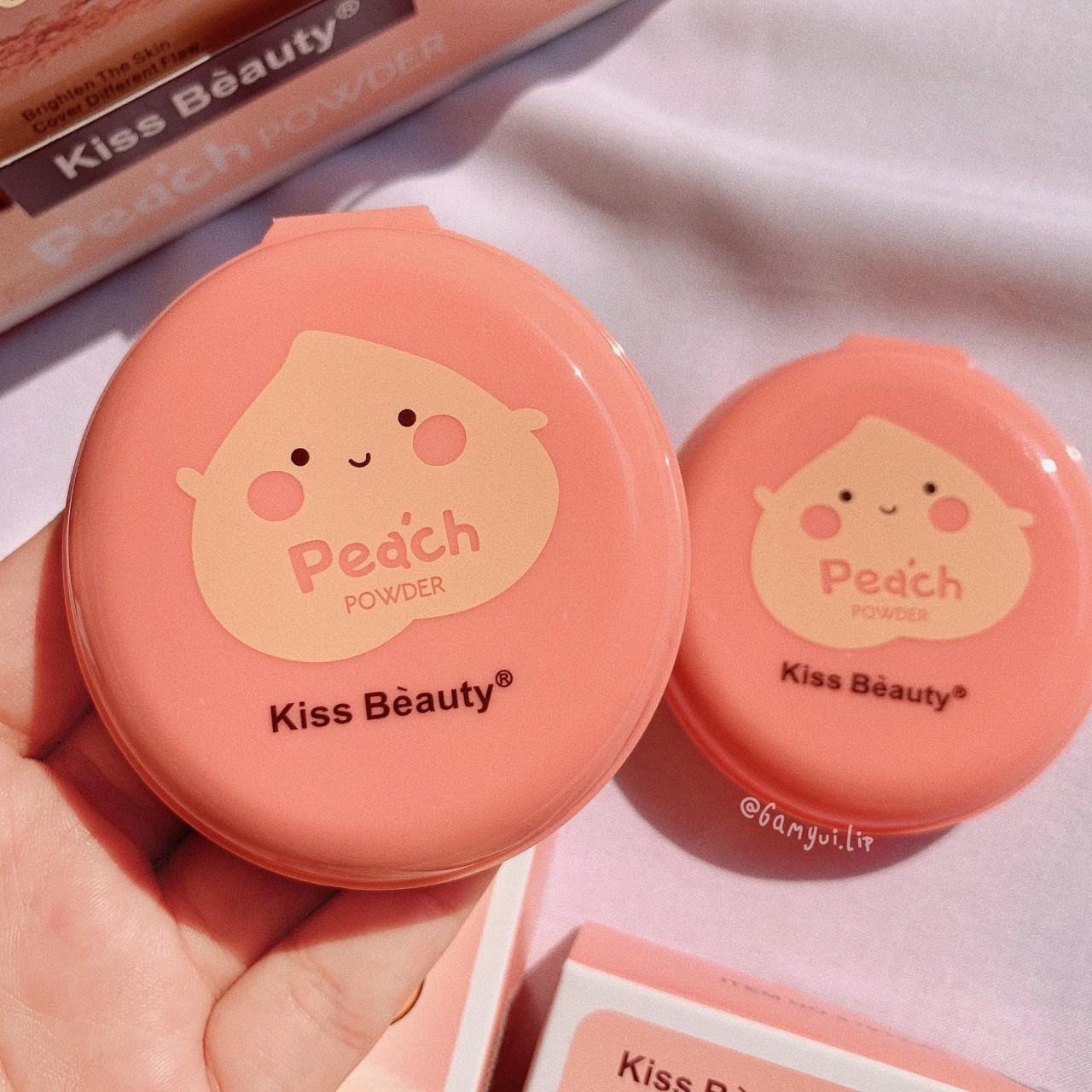 [HCM]Phấn nền Kiss Beauty Peach Qủa Đào