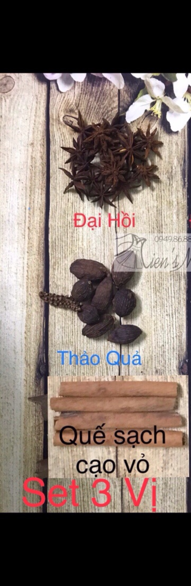 Hot sales cheap Set 3-6 vị nước Phở, Lẩu (gồm Quế, Đại hồi, thảo quả, đinh hương, hạt mùi, tiểu hồi)