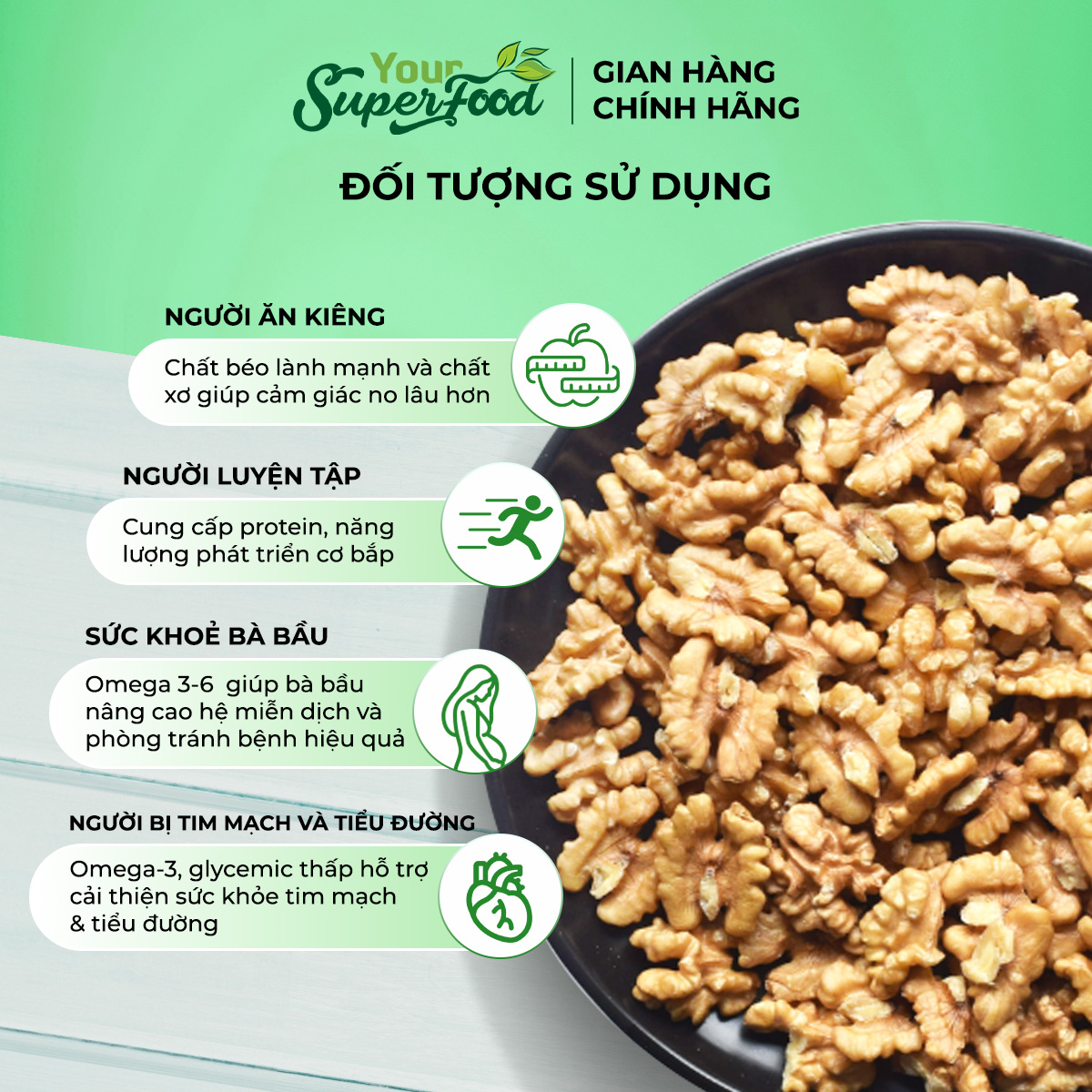 Nhân Óc Chó Chile (Thượng hạng) (Nhân) (200g)