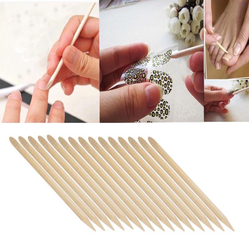 [HCM]Que gỗ Nail que gỗ cam ( set 20 cây/ 15k )
