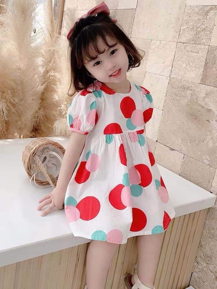 Váy tơ đũi tay bồng