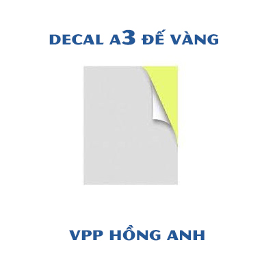 Giấy decal A3 đế vàng xấp 100 tờ