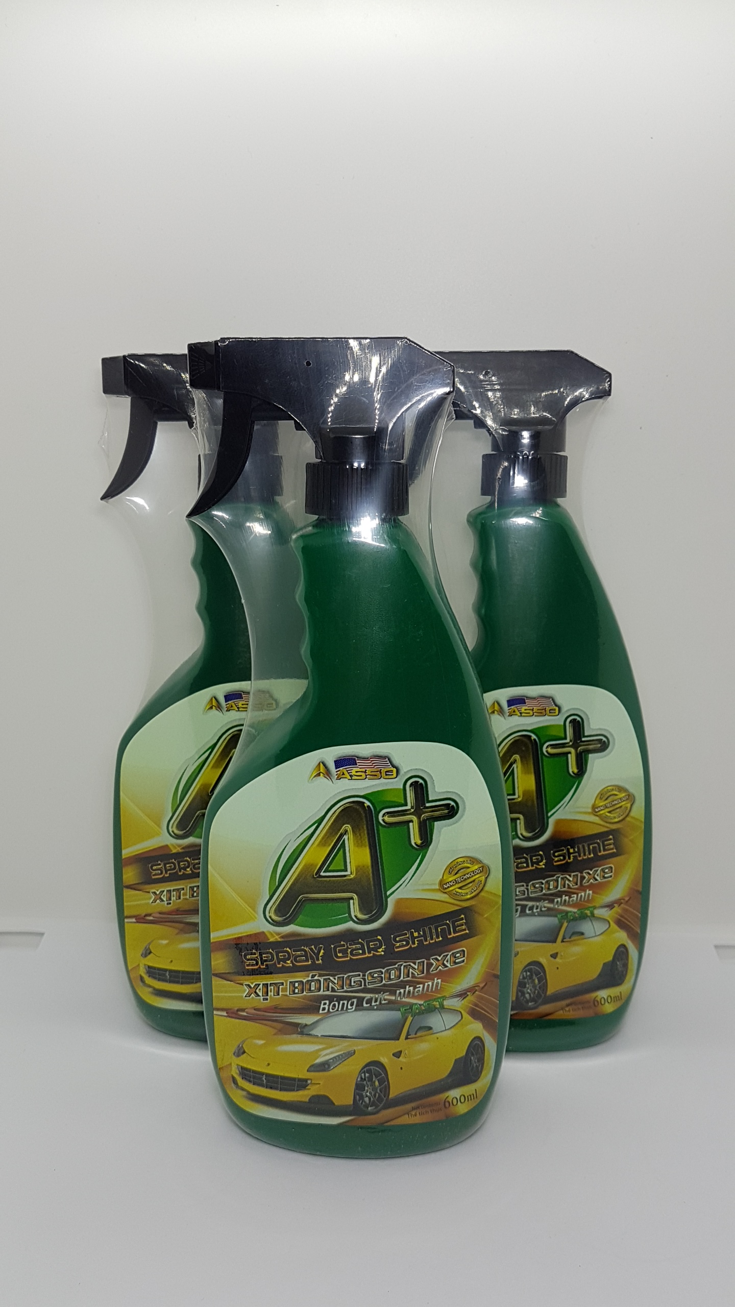 Chai Xịt Bóng Sơn Nhanh ASSO A+ Spray Car Shine (600ml)