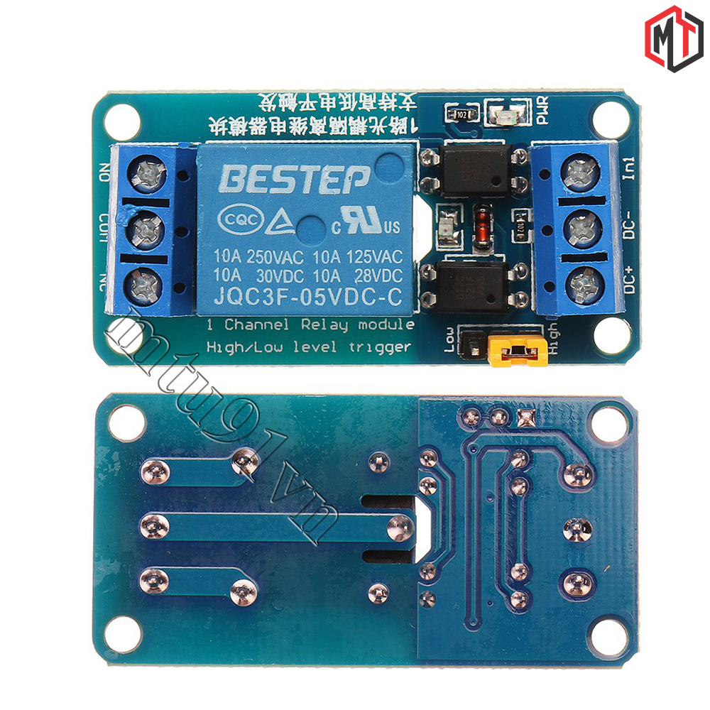Module 1 Relay Với Opto Cách Ly , Kích HIGH/LOW 5VDC - 12VDC - 24VDC