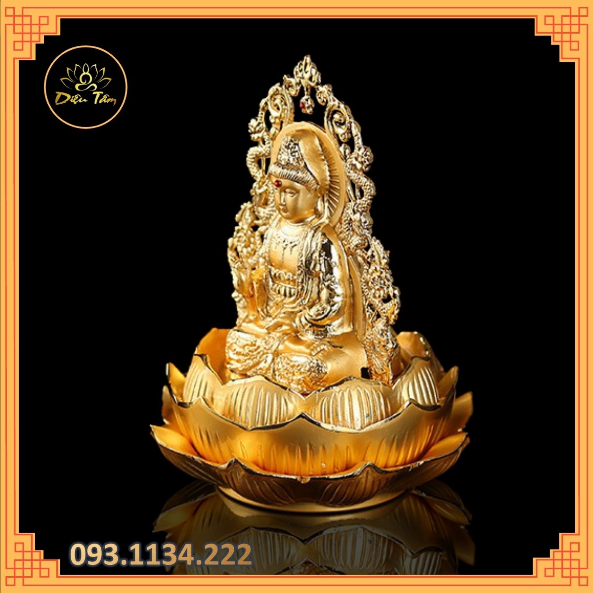 Tượng phật bà quan âm nước hoa trang trí QAR