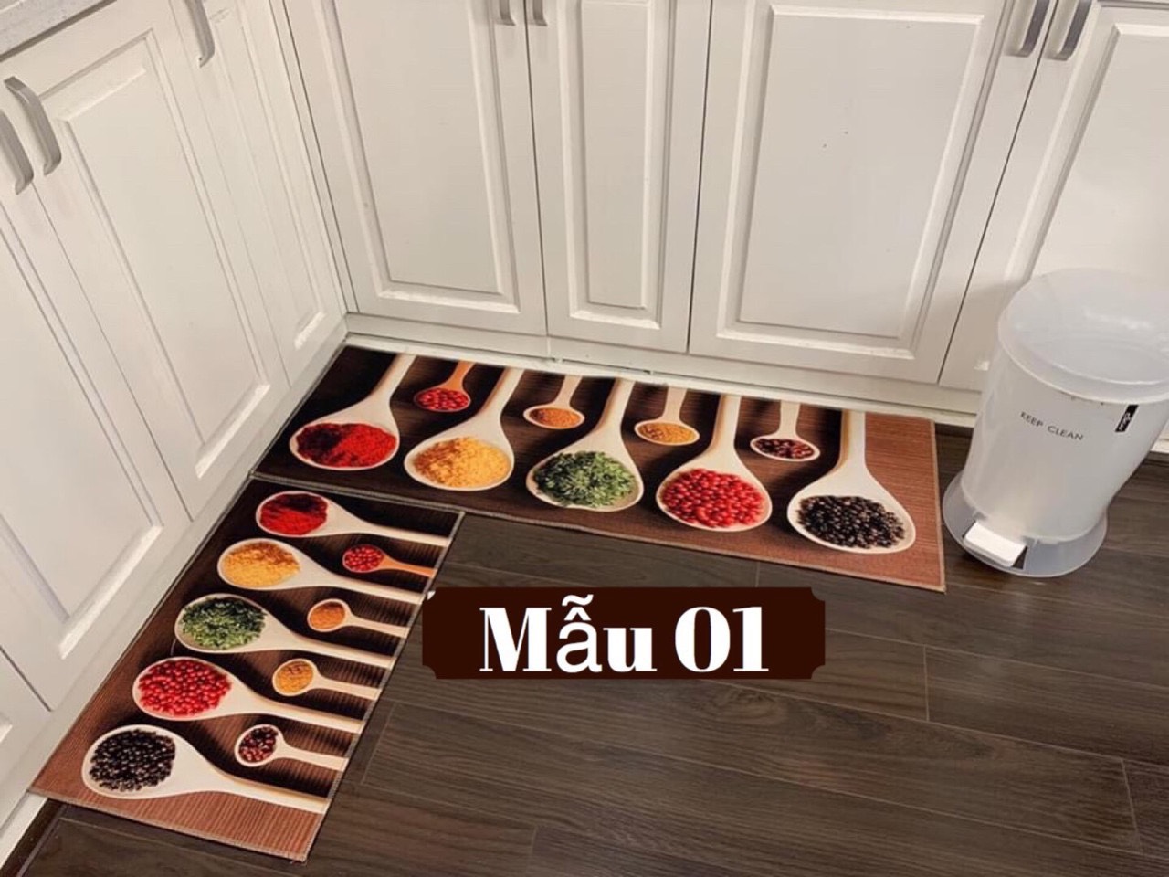 Bộ 2 thảm bếp,thảm trải sàn nhà bếp,40x60 và 40x120cm mã m428