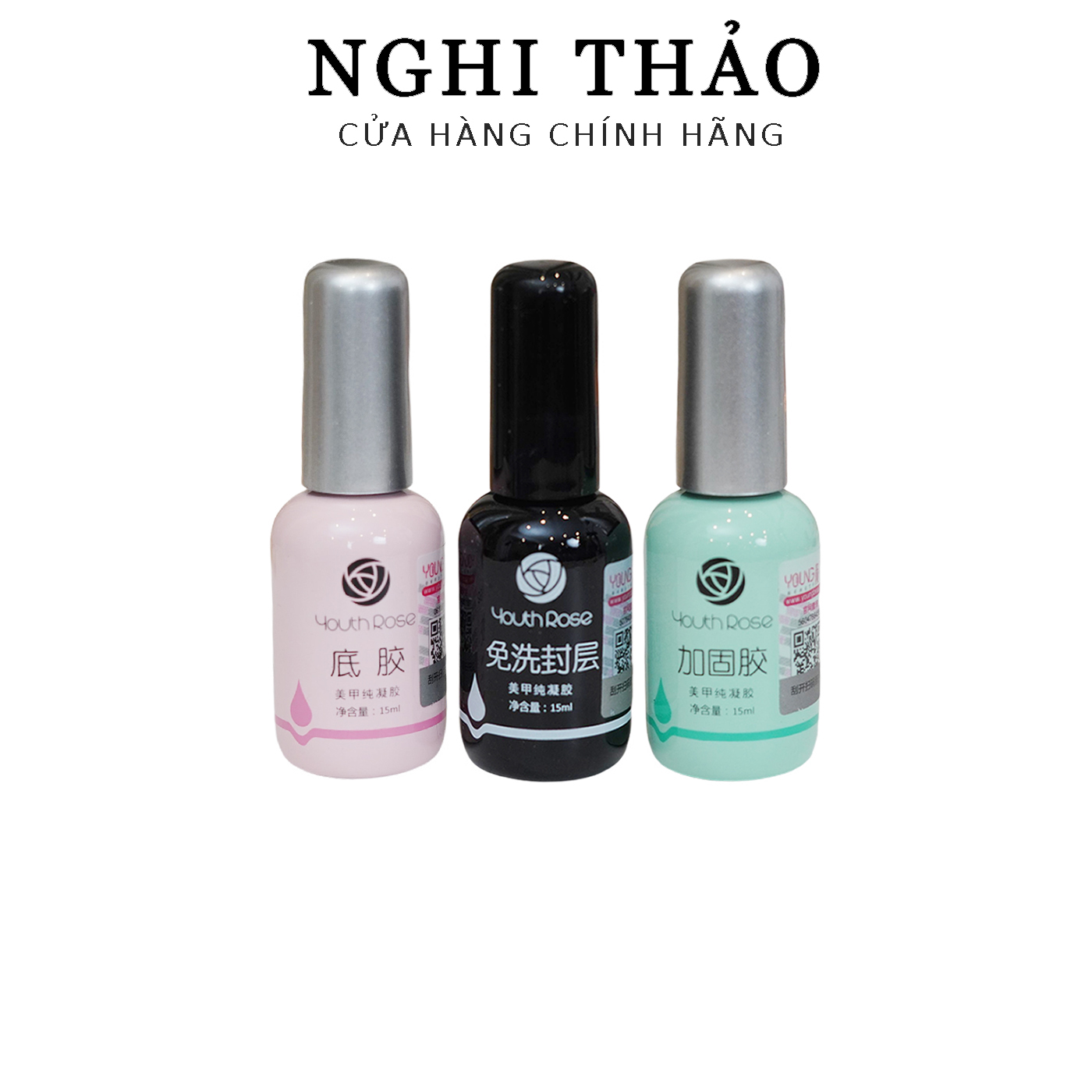 Base hoa hồng liên kết móng 15ml