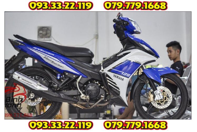 Tem rời ex 135 trắng xanh gp đời 2011 - tem chuẩn hinh - không phai màu