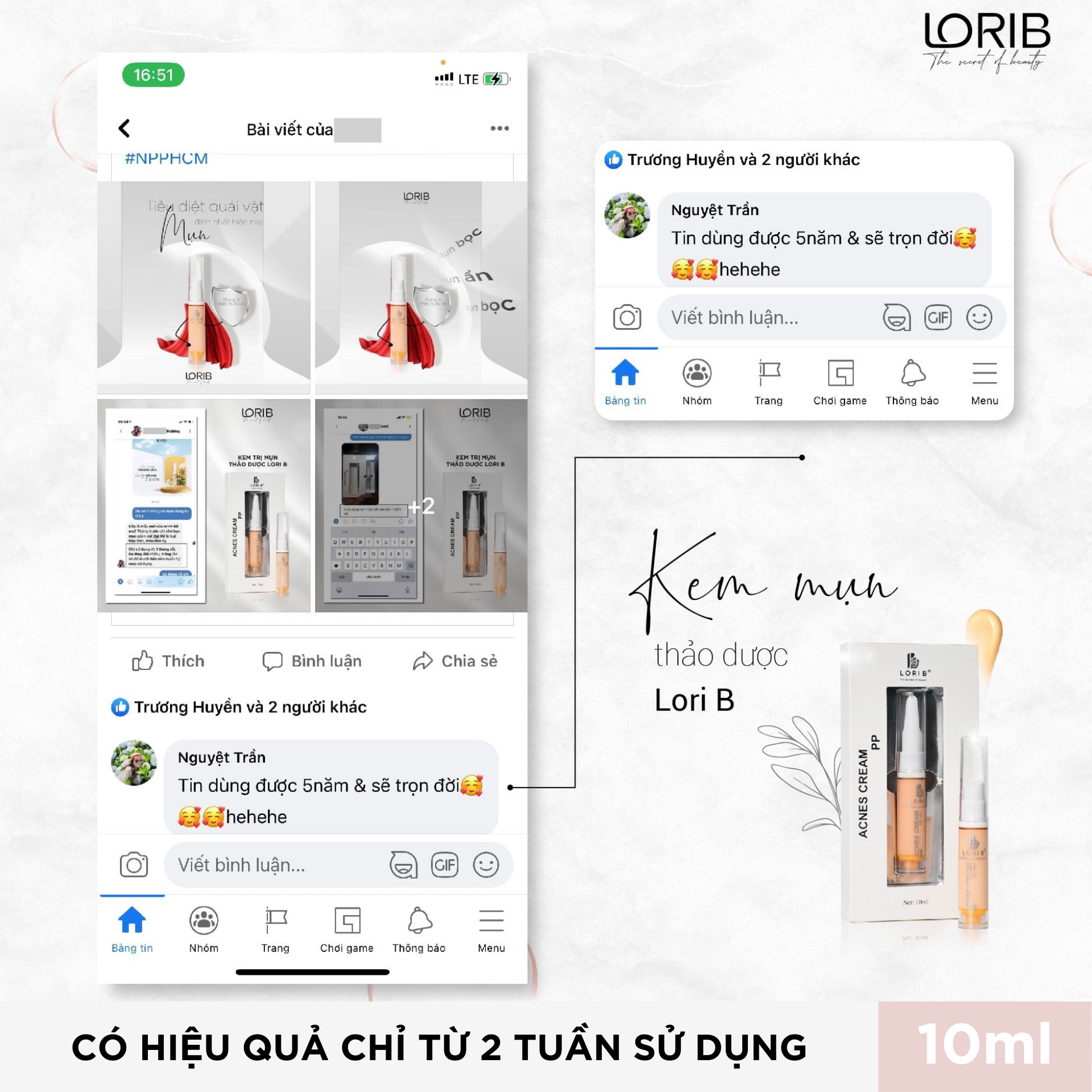Combo Kem mụn - Kem thâm Lori B