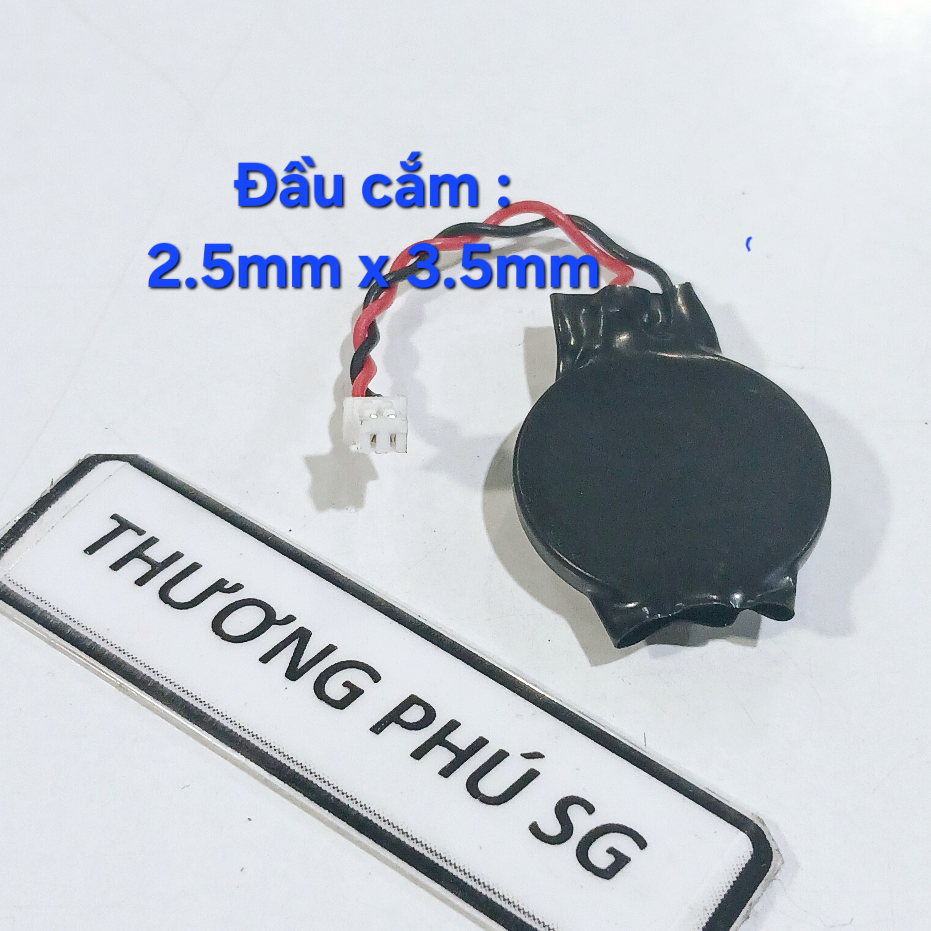 Pin Cmos 2032, CR2032 - 3V (Loại 2 dây 2 lổ / Kích thước đầu cắm (R X D): 2.5mm x 3.5mm)