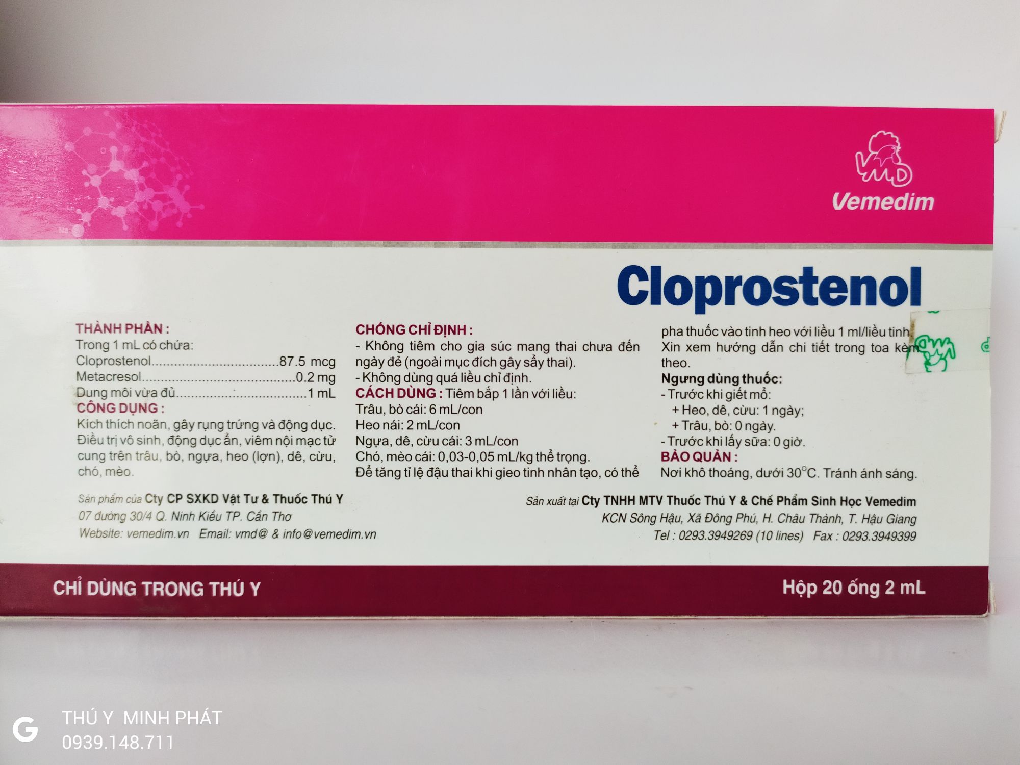 2 ỐNG CLOPROSTENOL 2ml