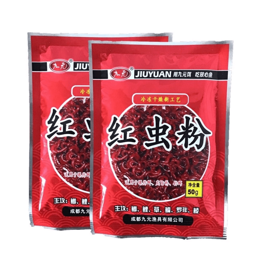 Mồi Bột TRÙNG ĐỎ, TRÙN CHỈ Câu Cá SIÊU NHẠY