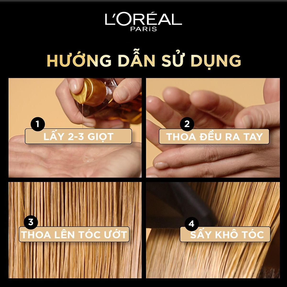 Dầu dưỡng tóc L'Oreal Paris chiết xuất tinh dầu hoa 100ml