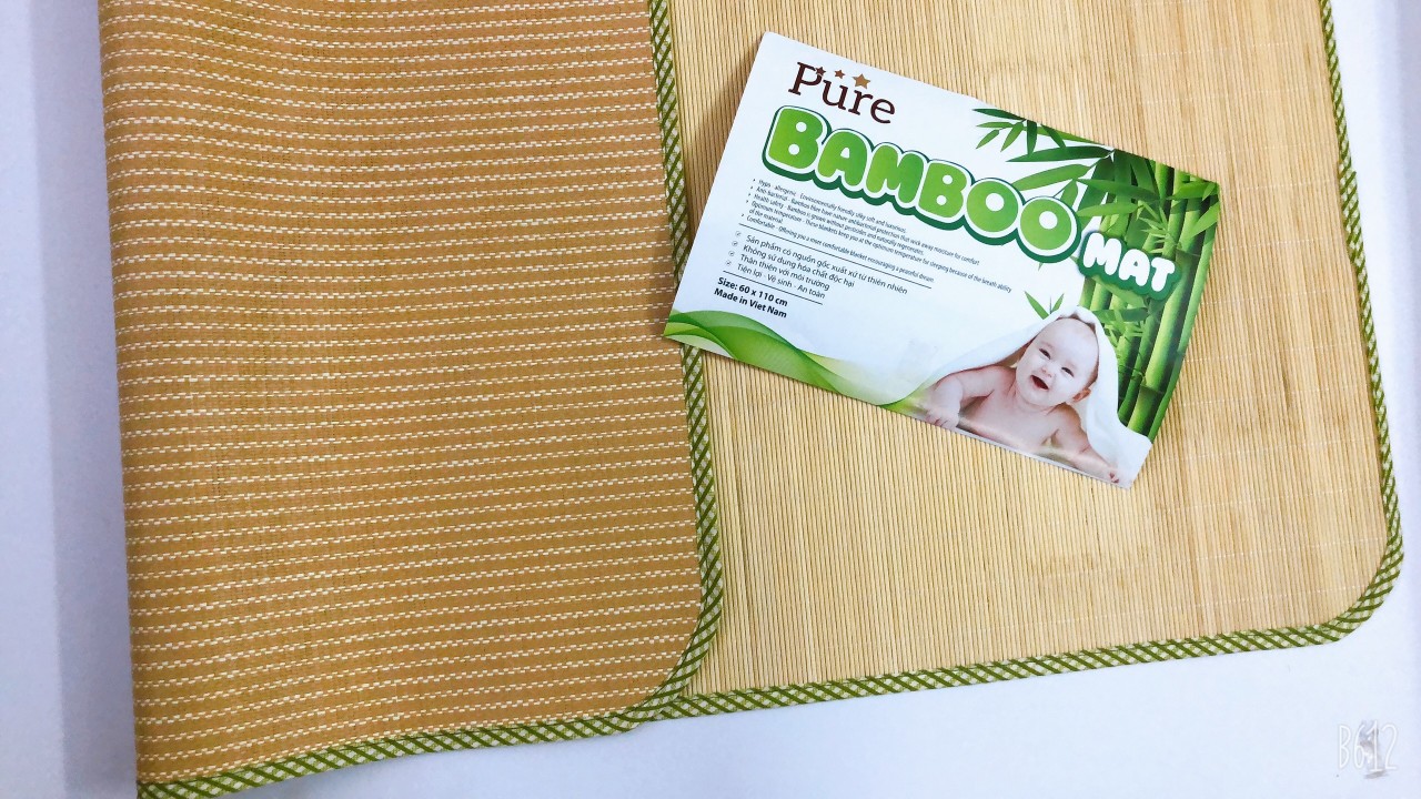 Chiếu TĂM TRE Bamboo kích thước 60×110cm ( MÀU SÁNG)