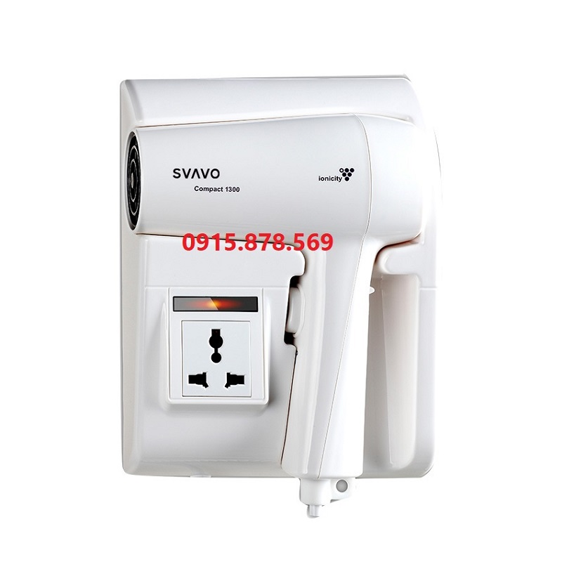 [TẶNG MIẾNG DÁN] Máy sấy tóc treo tường cao cấp Svavo V-175A