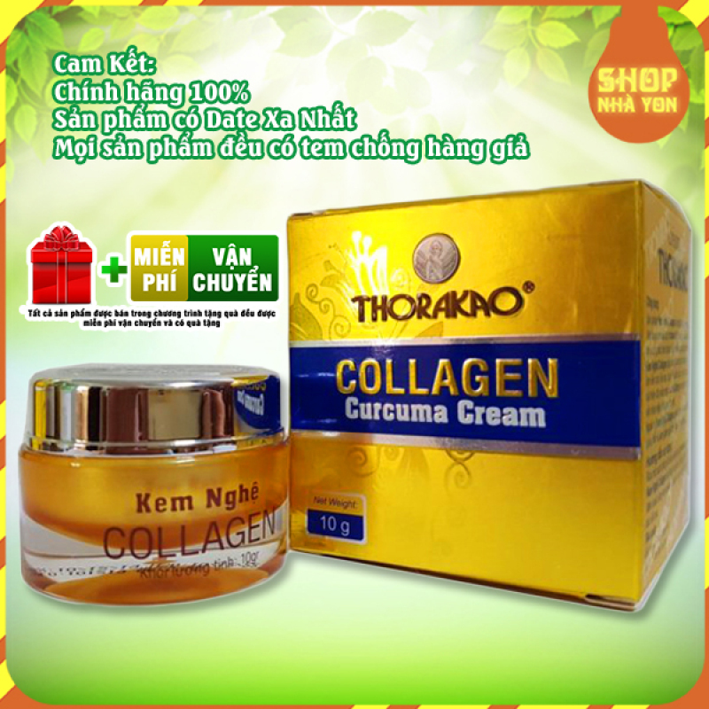 Kem Nghệ Collagen Thorakao 10g chống lão hóa da tăng khả năng đàn hồi da, hạn chế mụn, làm liền các vết sẹo, duy trì vẻ săn chắc cho làn da, tăng giữ ẩm, cải thiện độ mềm mại của da.