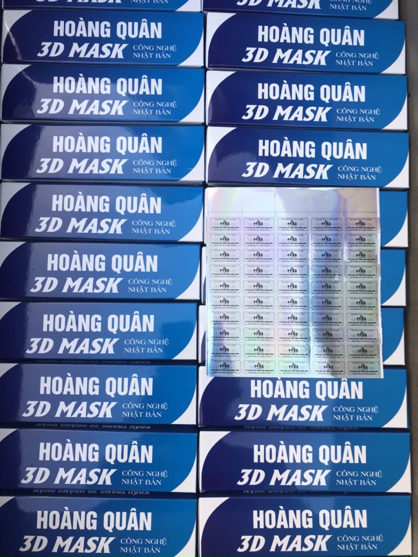 khẩu trang 3d hoàng quân (combo 300 cái)